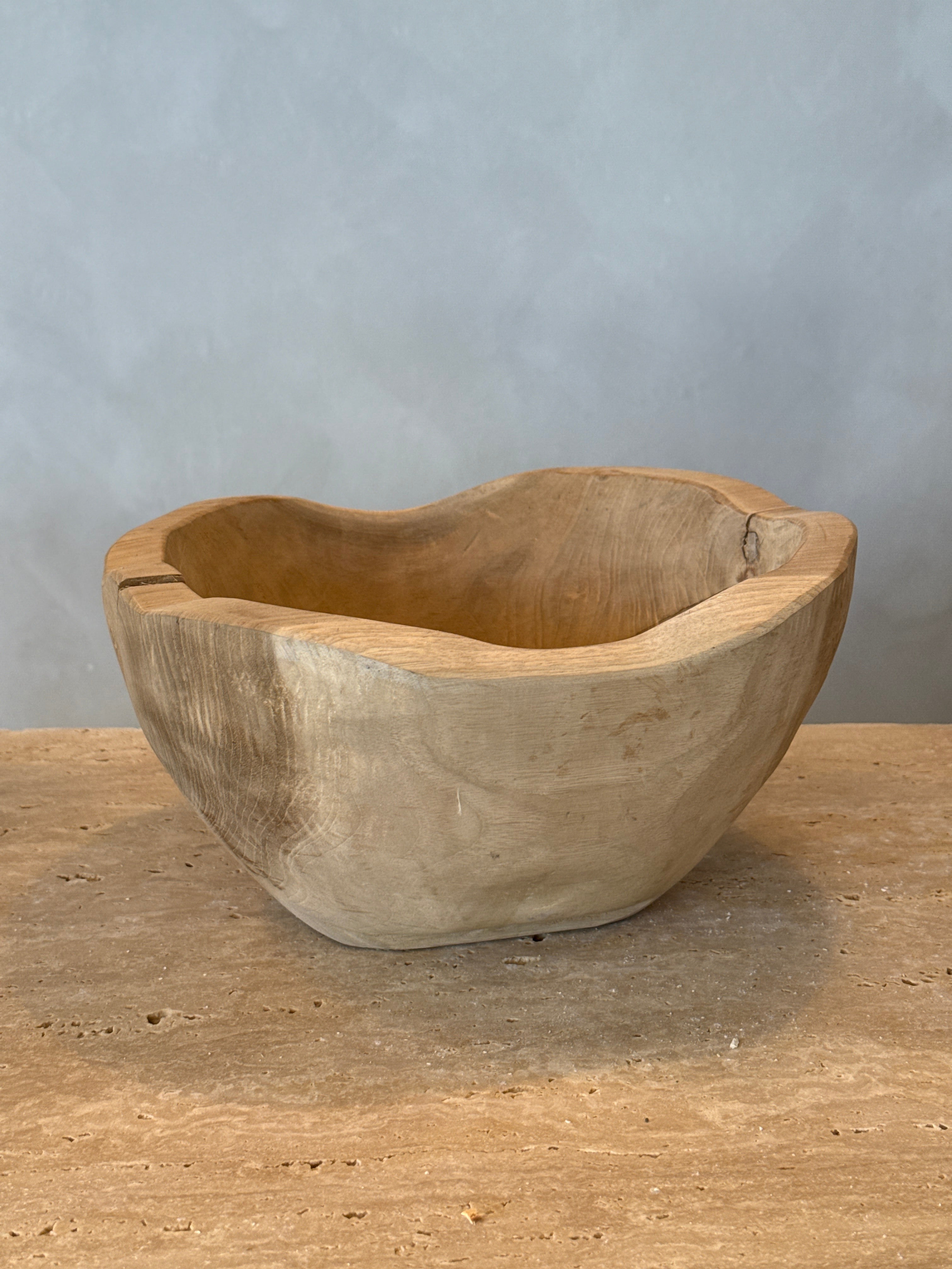 Village Teak Wooden Bowl