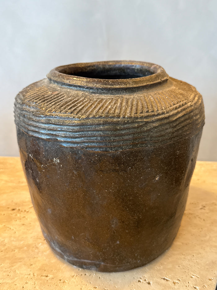 Artisan Glazed Clay Pot