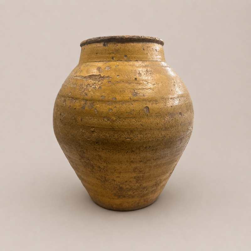Antique Mustard Vase
