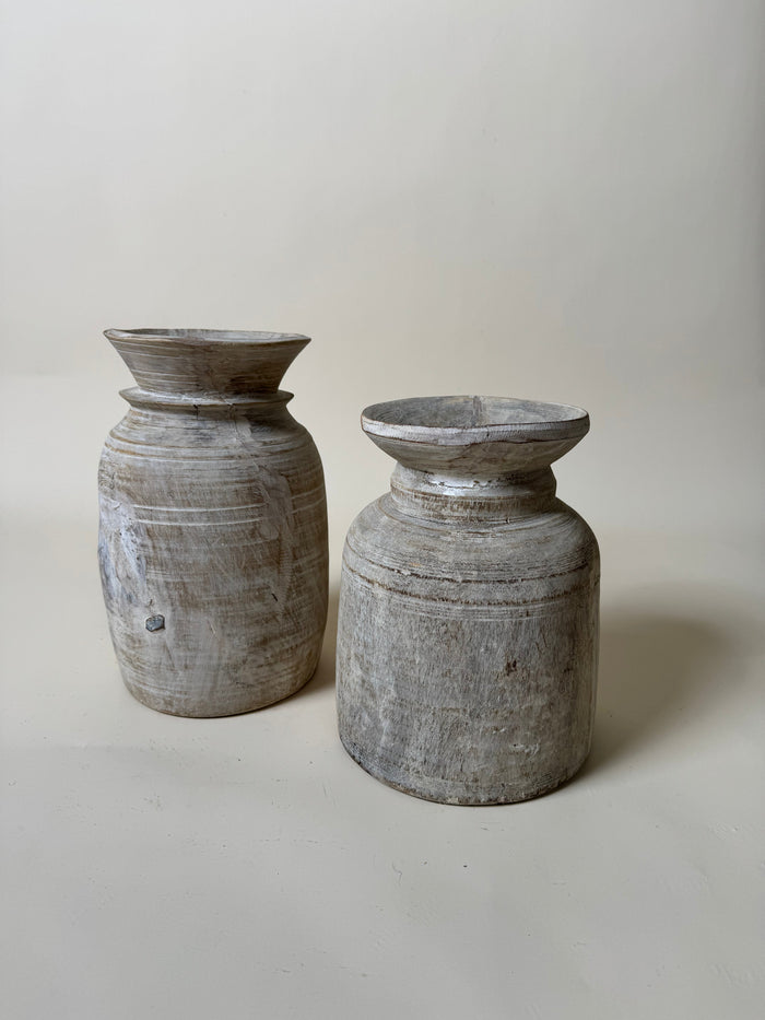 Rustic Indian Wood Pot