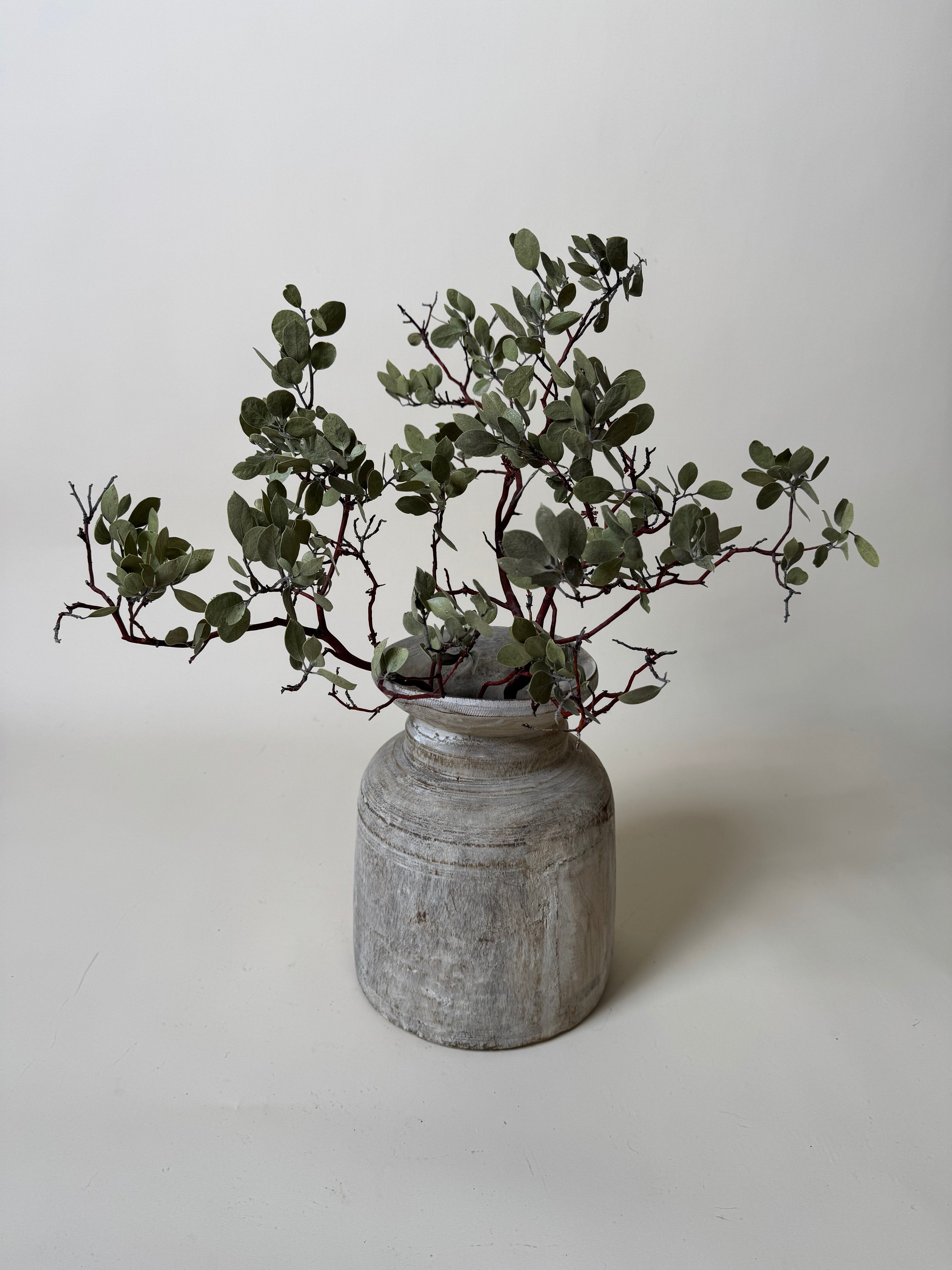 Rustic Indian Wood Pot