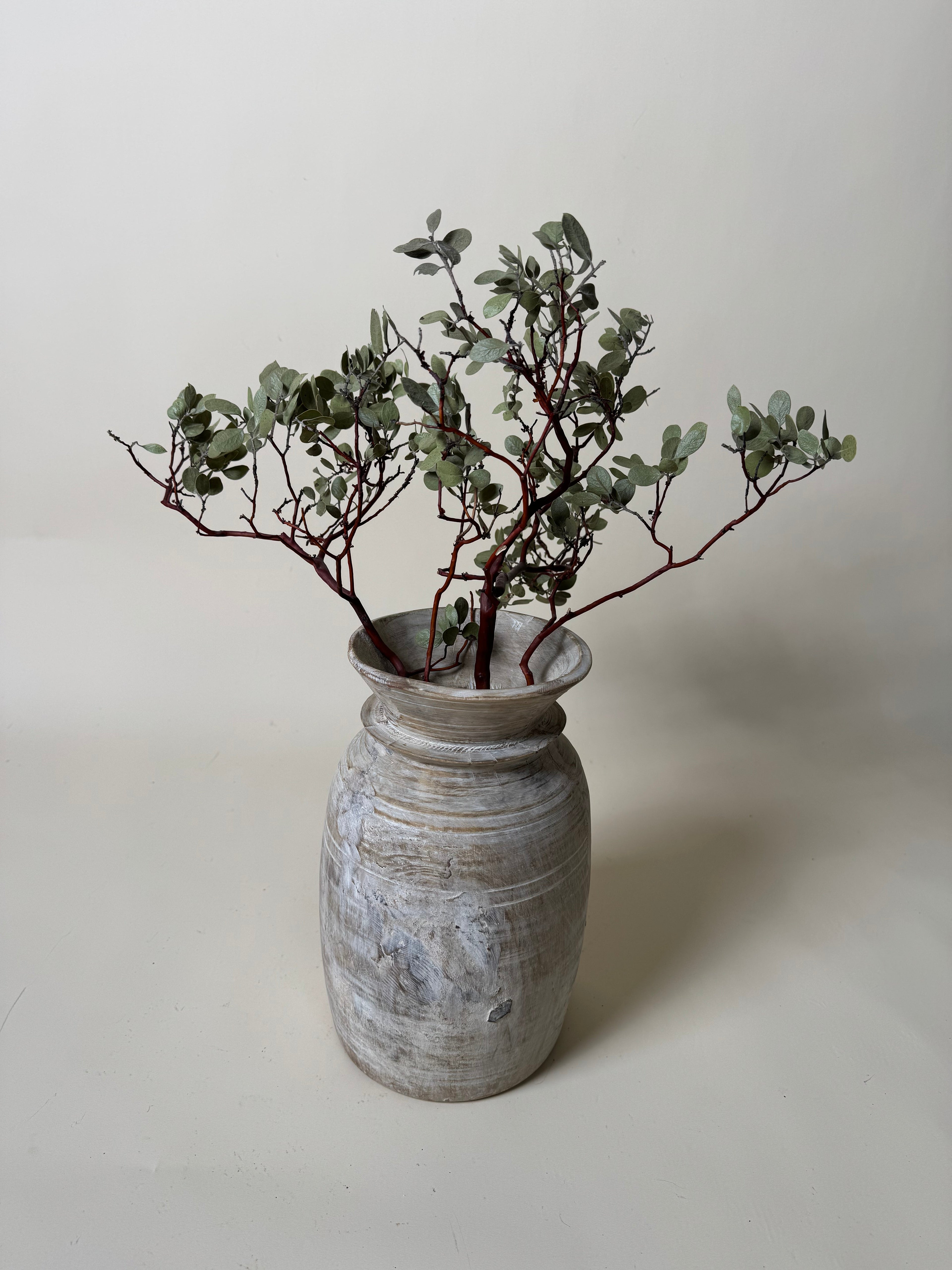 Rustic Indian Wood Pot